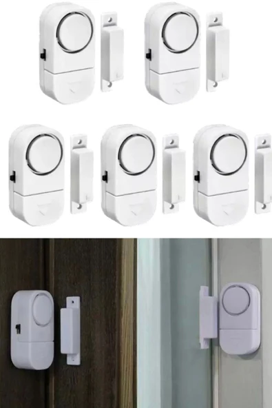 Janva 5 Adet Cam Pencere Kapı Pvc Engelleyici Güvenlik Ürünleri Manyetik Alarm Set ürün görseli 1
