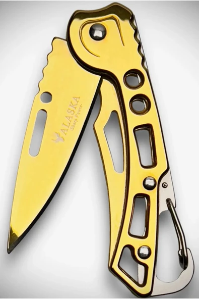 Janva Kapanabilir Komple Çelik Gold Çakı SDR-3 Gold 15 cm ürün görseli 1