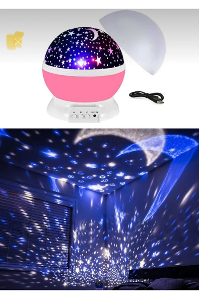 WorldTekno Star Master Renkli Yıldızlı Gökyüzü Projeksiyon Gece Lambası ürün görseli 1