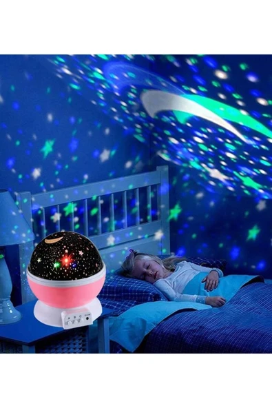 Yeşil Ördek Pembe Star Master Otomatik Projeksiyon Gece Lambası ürün görseli 1