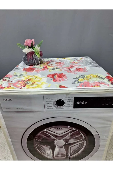 RENKLİ DESENLİ DUCK KUMAŞ ÇAMAŞIR VE KURUTMA MAKİNESİ ÖRTÜSÜ 120X60CM ürün görseli 1