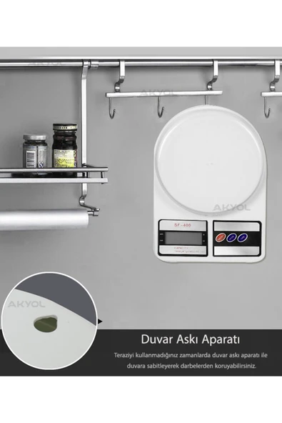 Janva Dijital Hassas Mutfak Tartısı - Mutfak Terazisi-hassas Ölçüm 10 kg ürün görseli 1