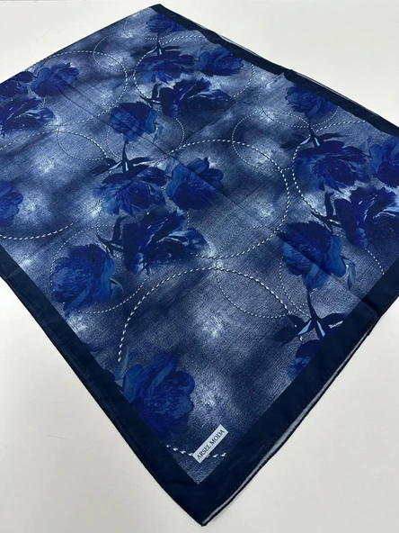 ARSEL MODA Soft Pamuklu Şal Özel Seri Lacivert   LBD3104 ürün görseli 1