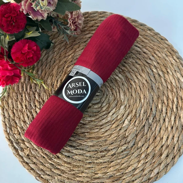 ARSEL MODA Pratik Pliseli Şal Kırmızı PVD0118 ürün görseli 1