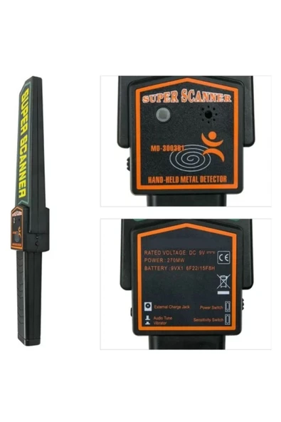 Scanner MD-3003B1 El Tipi Metal Üst Arama Dedektörü ürün görseli 1