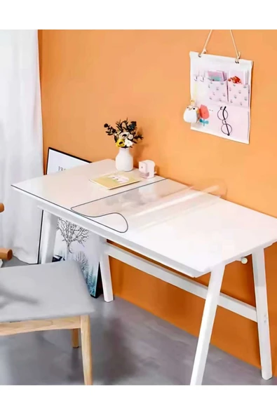 1.2 mm KALINLIK 60 cm en Şeffaf  Kalın PVS Masa Koruyucu Mika Masa Örtüsü ürün görseli 1