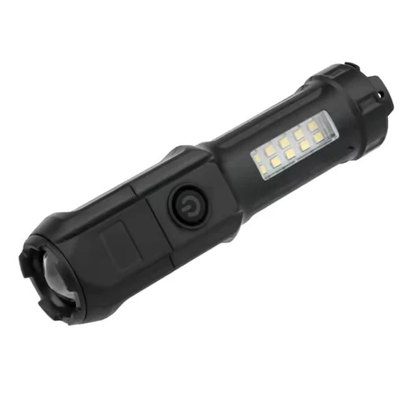 Powermaster 109-B Zoomlu Flash Özellikli SMD Ve Power LED Li Şarjlı Plastik Kasa El Feneri (Powerbank Özellikli) ürün görseli 1