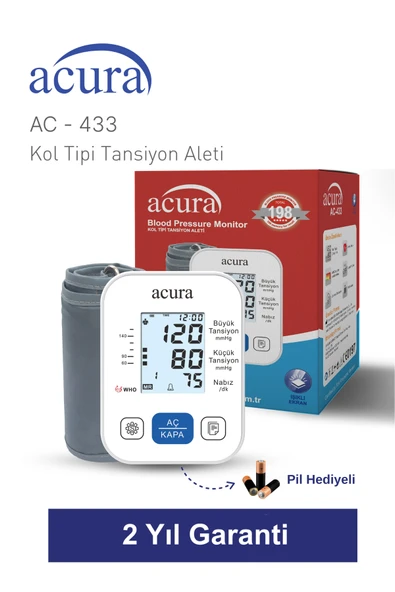AC-433 Işıklı Ekranlı 198 Hafızalı Koldan Tansiyon Aleti ürün görseli 1