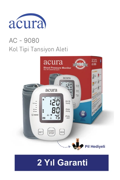 Ac-9080 Işıklı Ekranlı 198 Hafızalı Koldan Tansiyon Aleti ürün görseli 1