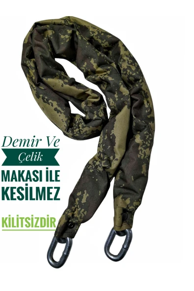 Vi Caro Strong Grade 10 mm 3 metre  Kesilmez motorsiklet Zincir Kilit Motor Kilidi  Motorsiklet Kilidi ürün görseli 1