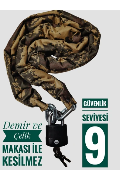 Vi Caro Seviye 9 10 mm 2.5 metre Kesilmez motorsiklet Zincir Kilit Motor Kilidi Motorsiklet Kilidi ürün görseli 1