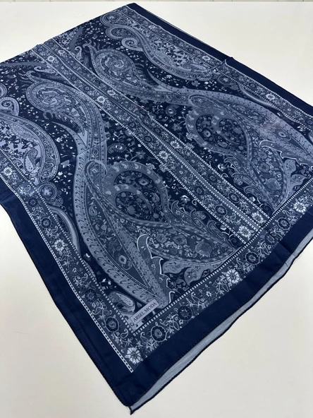 ARSEL MODA Soft Pamuklu Şal Özel Seri Lacivert   LBD3102 ürün görseli 1