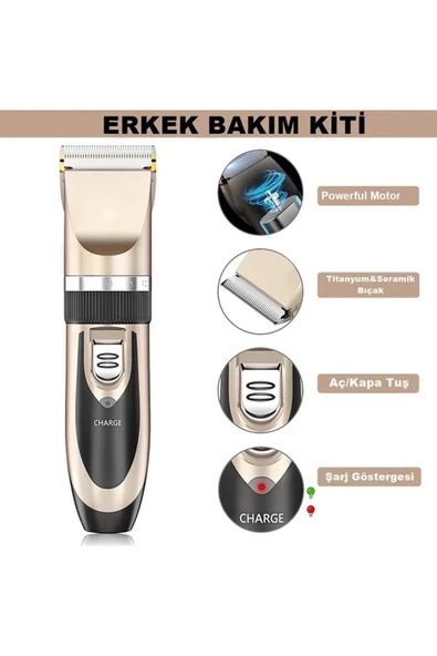 Janva Yp 6066 Şarjlı Saç Traş Makinesi Yedek Bataryalı Erkek Bakım Kiti ürün görseli 1