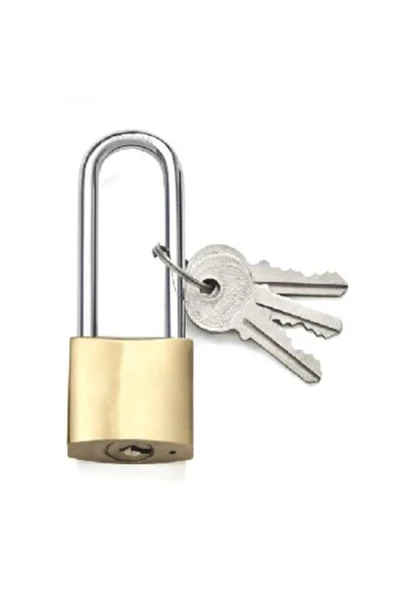 Vi Caro Exra Sertleştirilmiş Sarı Asma Kilit 32 Mm Uzun Kancalı yurt dolap kilidi spor salonu kilidi ürün görseli 1