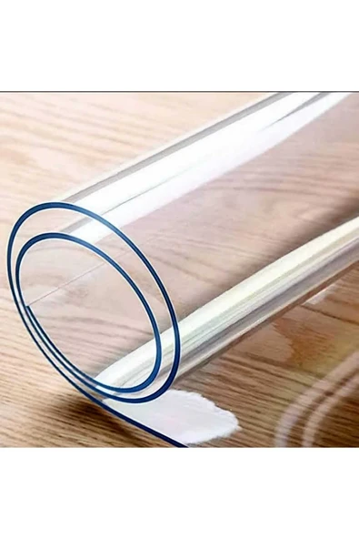 2 mm KALINLIK 70 cm en Şeffaf  Kalın PVC Masa Koruyucu Mika Masa Örtüsü ürün görseli 1