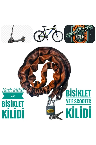 Vi Caro 100 cm Bisiklet Kilidi 100 cm Kask kilidi ürün görseli 1