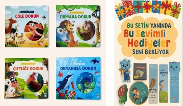 İlk Dokun Hisset Kitabım Seti 4 Kitap (Okyanusa Dokun + Çöle Dokun + Çiftliğe Dokun + Hisset Kitabım) ürün görseli 1