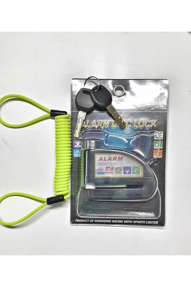 lawrenceshop 110 Db Siyah Alarmlı Disk Kilidi + Hatırlatma Kablolu ürün görseli 1