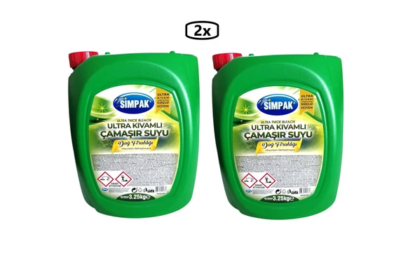Simpak Ultra Kıvamlı Çamaşır Suyu 3.25 kg x 2 Adet ürün görseli 1