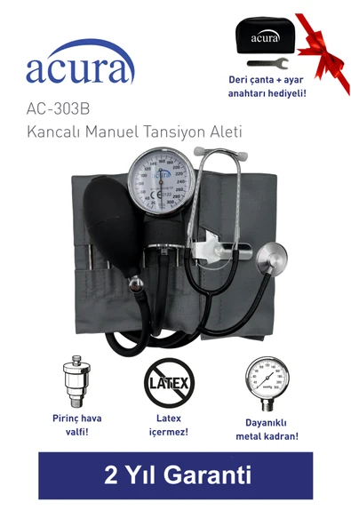 AC-303B Kancalı Steteskoplu Manuel Tansiyon Aleti ürün görseli 1