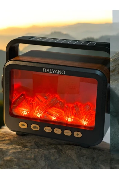 teknotrust Şömineli kahve Eskitme Bluetoothlu Nostalji Radyo Uyumlu  sıcak ve şık tasarım ile keyifli anlar ürün görseli 1