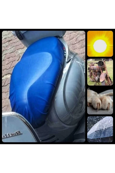 Vi Caro Örtüsü Brandası Mondial drift l 125 cbs mavi uyumlu Motosiklet Deri Sele Kılıfı Örtüsü Brandası ürün görseli 1
