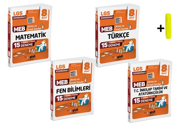 Gizli Lgs Meb Çıkmış ve Örnek Sorular Matematik Fen Türkçe İnkılap 15'li Deneme ürün görseli 1