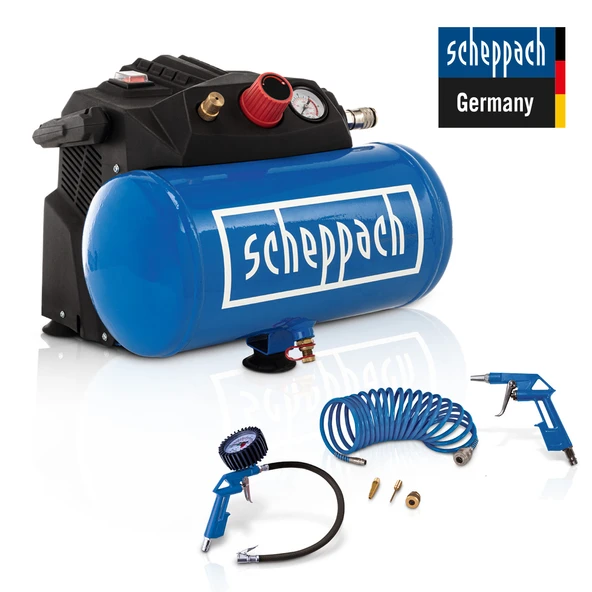 Scheppach HC06 Yağsız Hava Kompresörü 1200 W 8 Bar 6Lt- 5906153901 ürün görseli 1