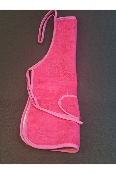 Peluş Mutfak Önlüğü / Su Geçirmez Pembe Ve Sarı ürün görseli 1