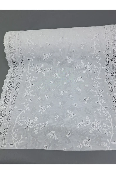 PVC KÜPÜR DANTEL RAF VE DOLAP ÖRTÜSÜ RUNNER  (BEYAZ) ürün görseli 1