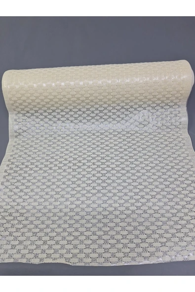 PVC KÜPÜR DANTEL RAF VE DOLAP ÖRTÜSÜ RUNNER  (KREM) ürün görseli 1