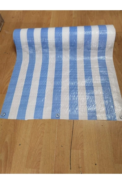67x150cm Mavi Beyaz Çizğili Pilsa Balkon Brandası(istediğiniz Ölçü Kadar Adeti Çoğaltabilirsiniz ) ürün görseli 1