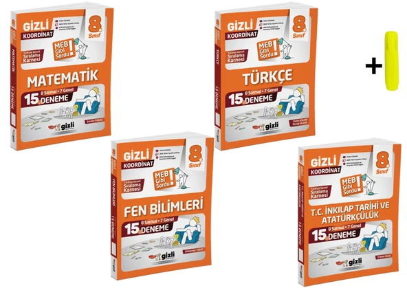 Gizli Lgs 8. Sınıf Matematik Fen Türkçe İnkılap 15'li Deneme-Meb Gibi Sordu ürün görseli 1