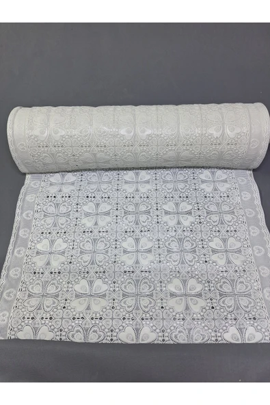 Pvc Küpür Dantel Raf Ve Dolap Örtüsü Runner  (beyaz) ürün görseli 1
