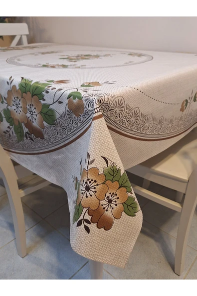 DORA PANO Elyaf Tabanlı Pvc Muşamba - Desenli Silinebilir 140 X 140 Hazır Masa Örtüsü ürün görseli 1