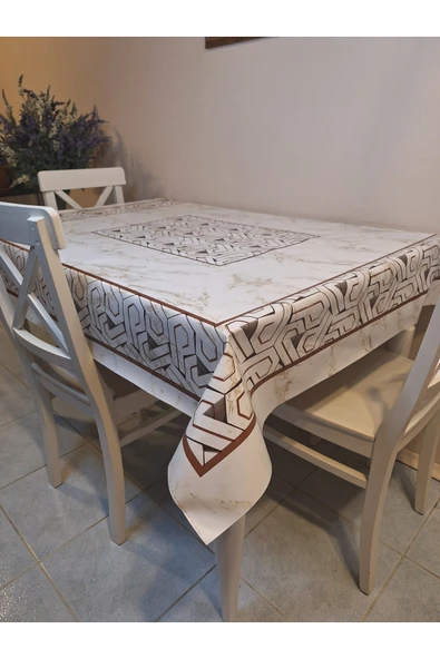 DORA PANO Elyaf Tabanlı Pvc Muşamba - Desenli Silinebilir 120 X 140 Hazır Masa Örtüsü ürün görseli 1