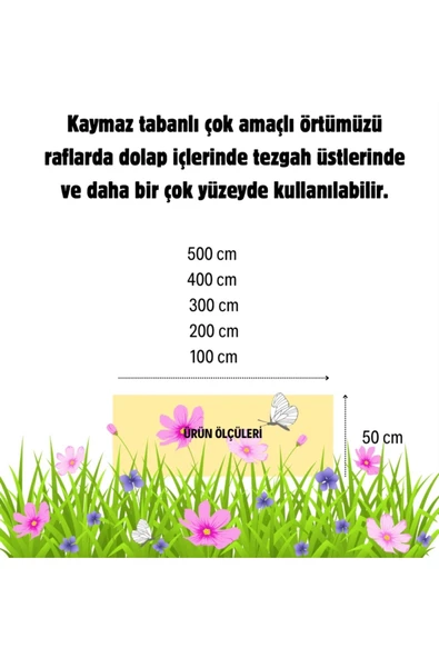Pvc Küpür Dantel Raf Ve Dolap Örtüsü Runner  (krem) - Resim 5