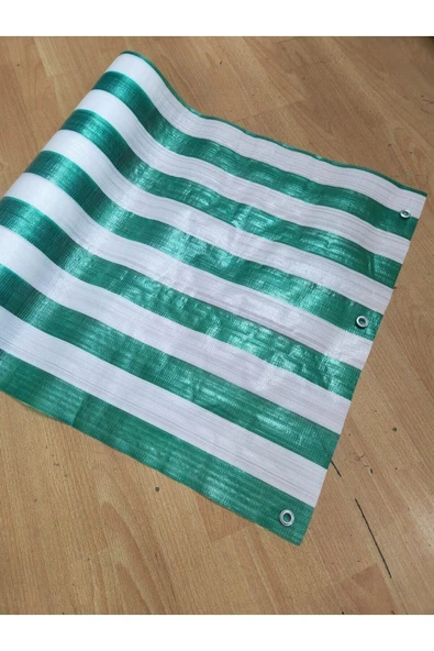 67x150cm Yeşil Beyaz Çizğili Pilsa Balkon Brandası(istediğiniz Ölçü Kadar Adeti Çoğaltabilirsiniz ) ürün görseli 1