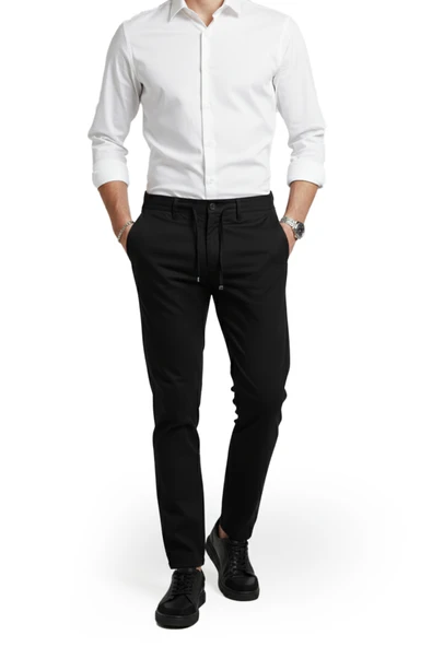 DeepSEA Erkek Esnek Kumaş Slim Fit Beli Lastikli Günlük Spor Pantolon 2601070 ürün görseli 1