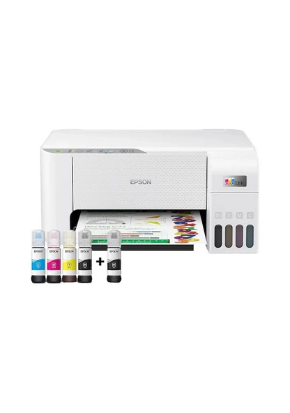 Epson EcoTank L3256 Renkli Tanklı Yazıcı Baskı-Tarama- Kopya - (USB, WiFi, Wi-Fi Direct) + ORİJİNAL EPSON Mürekkep C11CJ67411 ürün görseli 1