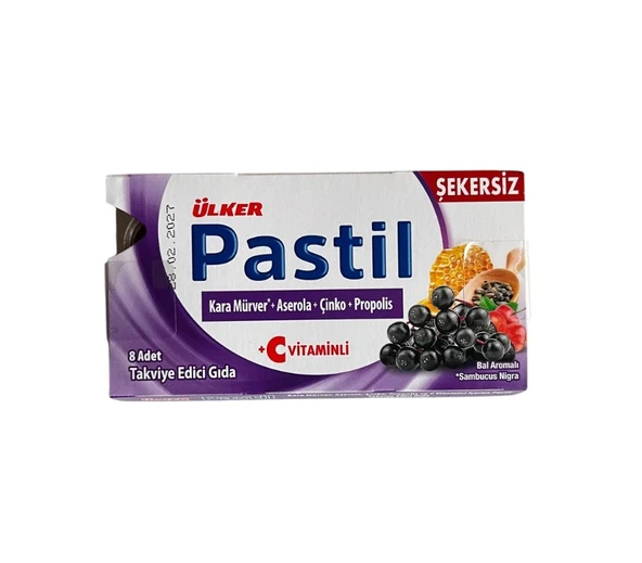 Ülker Pastil Kara Mürver Aserola Çinko Propolis Aromalı 22,4 gr 12 Adet ürün görseli 1