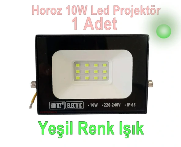 HOROZ PARS-10 10w Yeşil Led Projektör SMD  IP65 ürün görseli 1