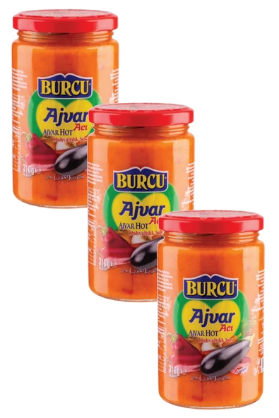 Burcu Ajvar Acı Kahvaltılık Sos 310 gr x 3 Adet ürün görseli 1