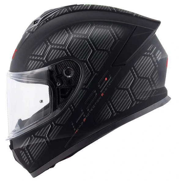 GIVI 50.X SNAKE MAT KARBON KASK MAT SİYAH - GRİ ürün görseli 1