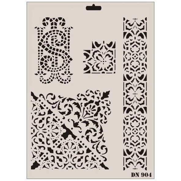 Rich Dantel Seri DN-904 Stencil 35x25 cm ürün görseli 1