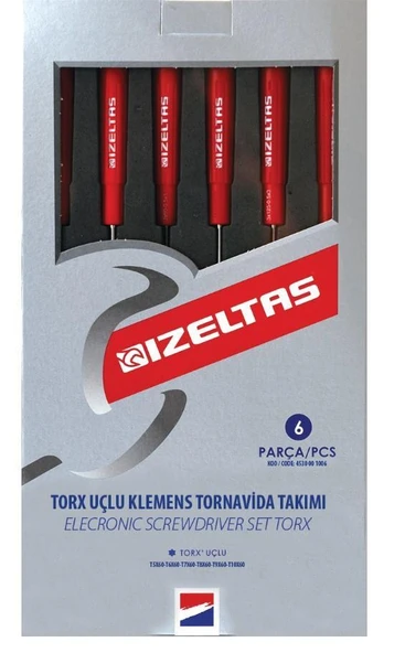 İzeltaş 4530 Elektronikçi Torx Tornavida Seti 6 Parça ürün görseli 1