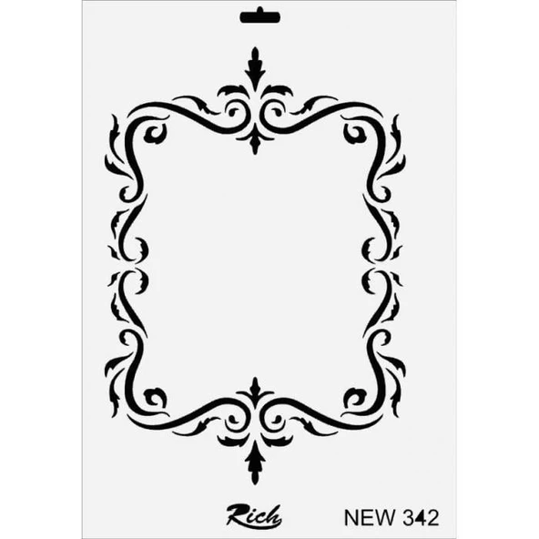 Rich New Seri N-342 Stencil 35x25 cm ürün görseli 1