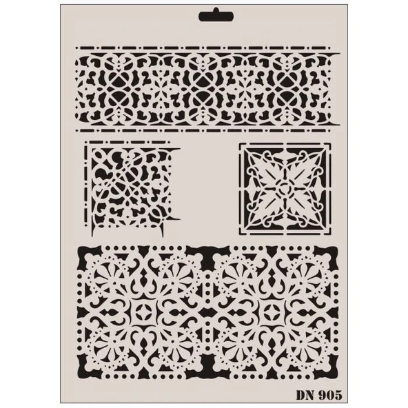 Rich Dantel Seri DN-905 Stencil 35x25 cm ürün görseli 1