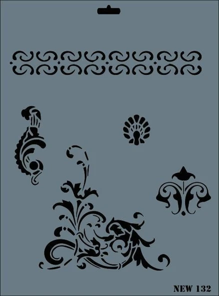 Rich New Seri N-132 Stencil 35x25 cm ürün görseli 1