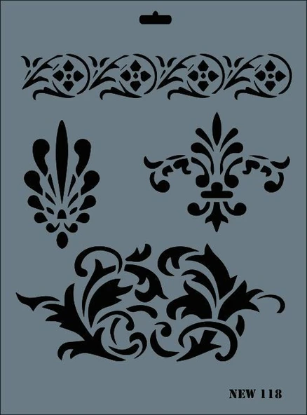 Rich New Seri N-118 Stencil 35x25 cm ürün görseli 1